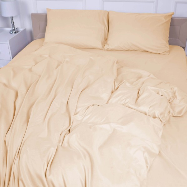 Фото - Комплект постельного белья MirSon №12-0712 Vanila Mikrosatin Premium Однотонный 143х210 см (2200007229055)